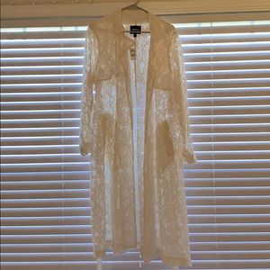 Lace trench coat